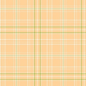 plaid 131a with lime green 3 and white on faded peach 100