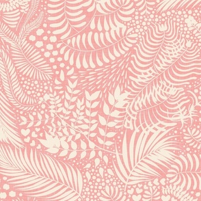 Floral Texture on Blush Pink / Large