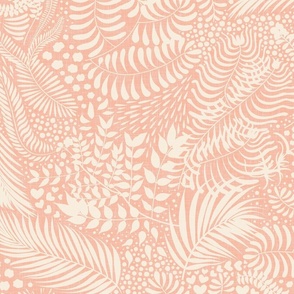 Floral Texture on Peach / Large
