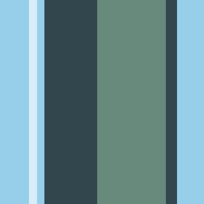 Pantone Blue Green wide stripes