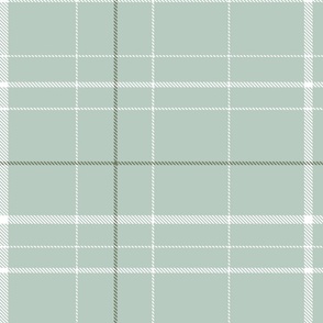 Plaid option 14 2C in white and dark green on dusted sage 300 large.