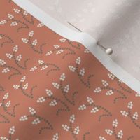 Annette Floral Arch dark: Terra Cotta & Brown Floral, Earth Tones Small Floral