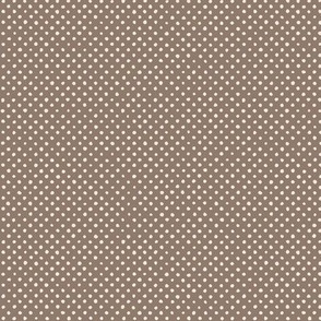 Doodle Dot: Dusty Brown Small Dotted, Tiny Earth Tones Dots 