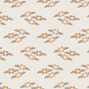Frankie Mosaic Floral: Terra Cotta & Brown, Dotted Earth Tones Botanical