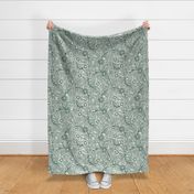 36 Soft Spring- Victorian Floral- Pine Green on Off White- Climbing Vine with Flowers- Petal Signature Solids- Dark Green- Holidays- Natural- William Morris Wallpaper- Medium