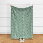 37 Soft Spring- Victorian Floral- Emerald Green on Off White- Climbing Vine with Flowers- Petal Signature Solids- Dark Green- Holidays- Natural- William Morris Wallpaper- Mini