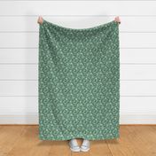 37 Soft Spring- Victorian Floral- Off White on Emerald Green- Climbing Vine with Flowers- Petal Signature Solids- Dark Green- Holidays- Natural- William Morris Wallpaper- Mini