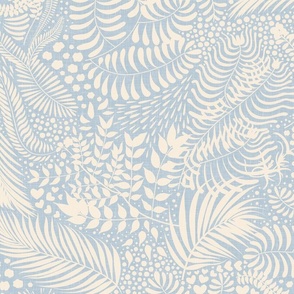 Floral Texture on Baby Blue / Large