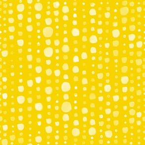 Yellow with White Dots - Grey Whales and Yellow Giant Kelp Coordinate Print
