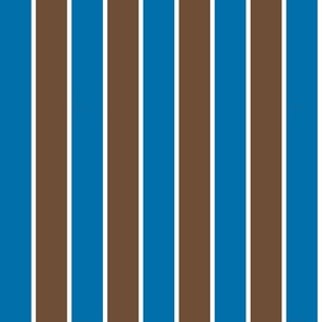 Maine Coast 2 Inch Stripe No. 20 Blue and Coffee Brown