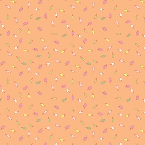 ice popsicles on peach background by rysunki_malunki