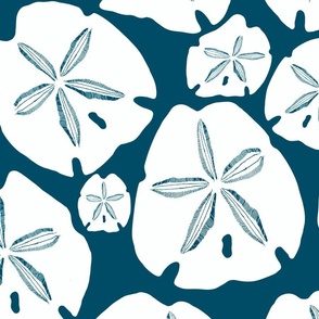 Simply Sand Dollars in Teal Blue