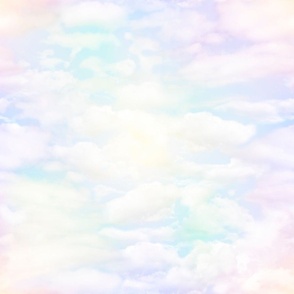 rainbow clouds (18-inch repeat)