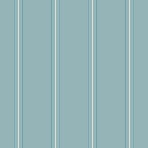 Classic Stripe | Shore Blue and Ecru | Decor and Wallpaper