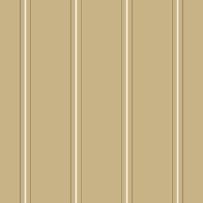 Classic Stripe | Khaki Tan and Ecru | Decor and Wallpaper