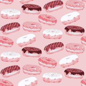 Raining Doughnuts In Pink - Medium
