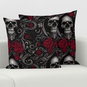 Ornate Skulls and Roses