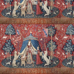 12" À Mon Seul Désir Unicorn Tapestry