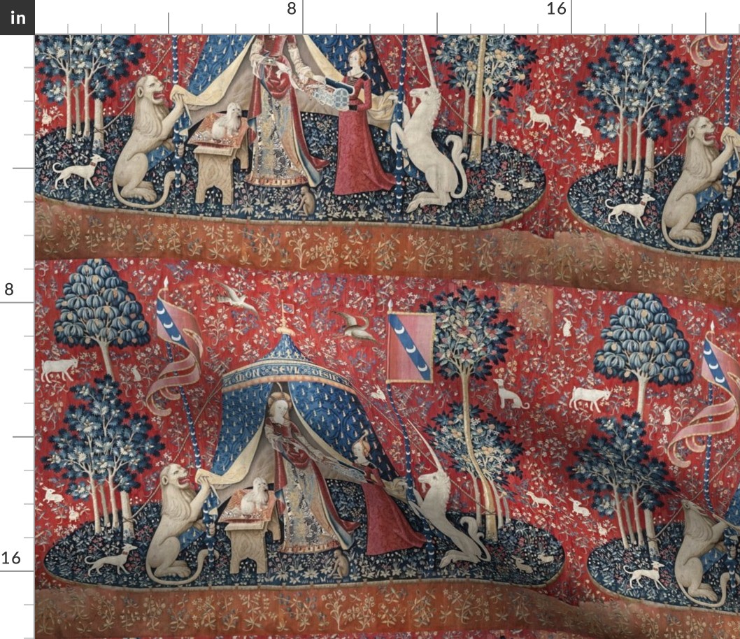 12" À Mon Seul Désir Unicorn Tapestry