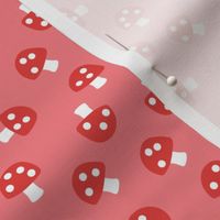 Tipsy Red and White Dots Mushrooms - 3/4 inch