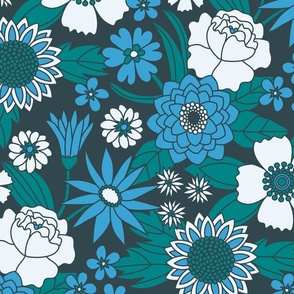 Sweet Blooms (Blues and Greens)