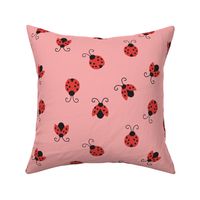 Ladybugs on Pink - 1 inch