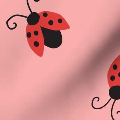 Ladybugs on Pink - 2 inch