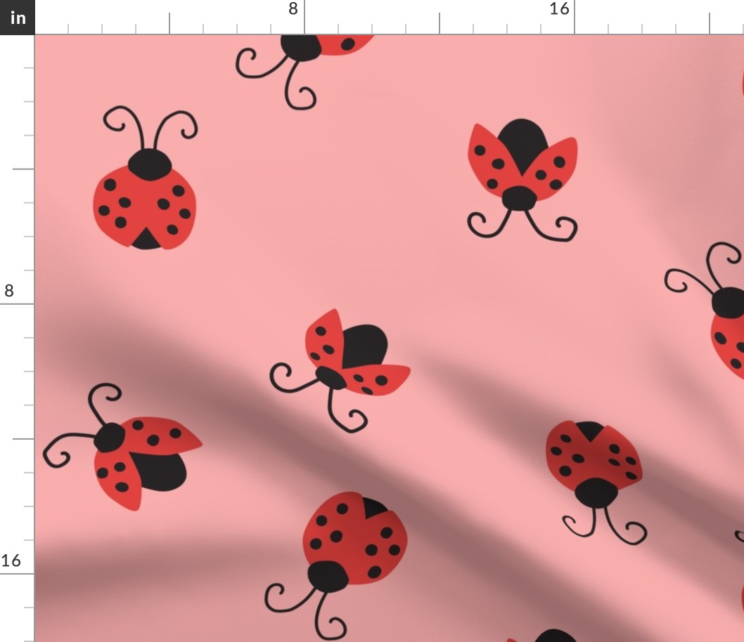 Ladybugs on Pink - 2 inch