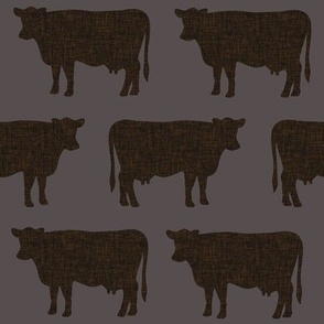 ash + carob cows