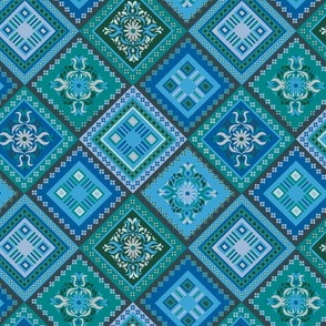 Blue tiles