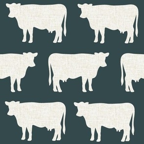 blue gray + latte cows