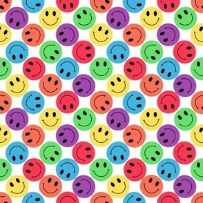 rainbow smile jumble white || cheerful smiles || happy positivity