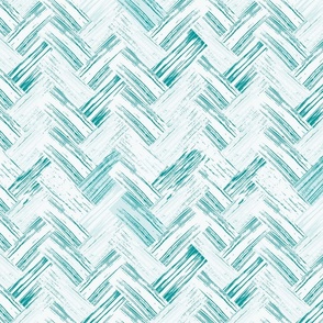 Herringbone Diagonal Stripes in Mint Green _ Medium 