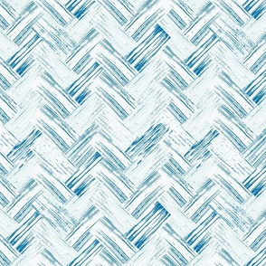 Herringbone Chevron Stripes Geometric in Mint Blue - Medium