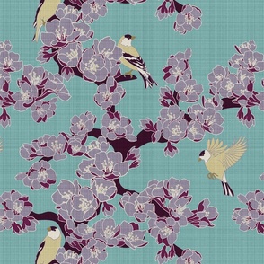 Cherry Blossoms - Linen