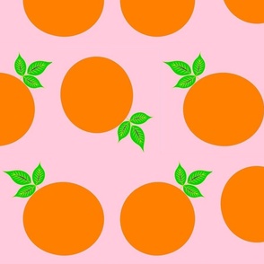 clementines on pink