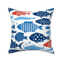 Patterned Fish White Background