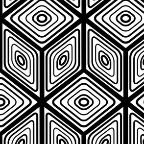 Geometric pattern,  black and white. Seamless floral pattern-247.