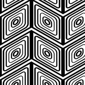 Geometric pattern, black and white. 