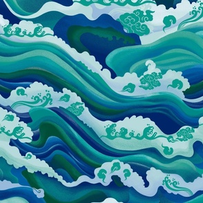 Blue sea waves 