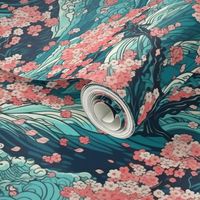 Sakura and waves of medieval Japan 2