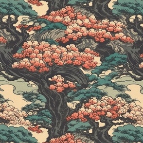 Utagawa Hiroshige style hanami 3
