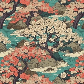 Utagawa Hiroshige style hanami 2