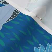 Pantone ultra steady-night-lotus-and-willows-wallpaper-blues and greens