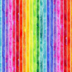 Party Vertical Watercolor Rainbow stripes small scale