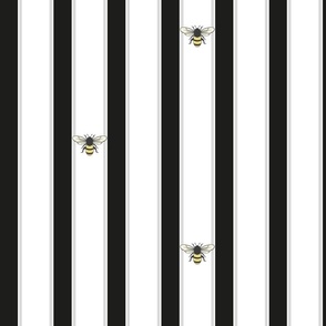 Just Bee Stripes - Black and White