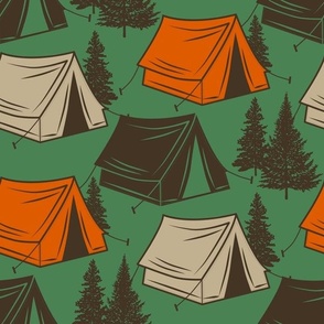 Tents - on juniper (larger scale)