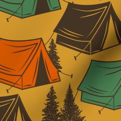 Tents - on goldenrod (larger scale)