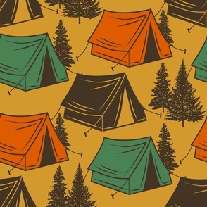 Tents - on goldenrod (larger scale)