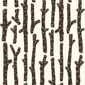 Twigs - bark on natural (larger scale)